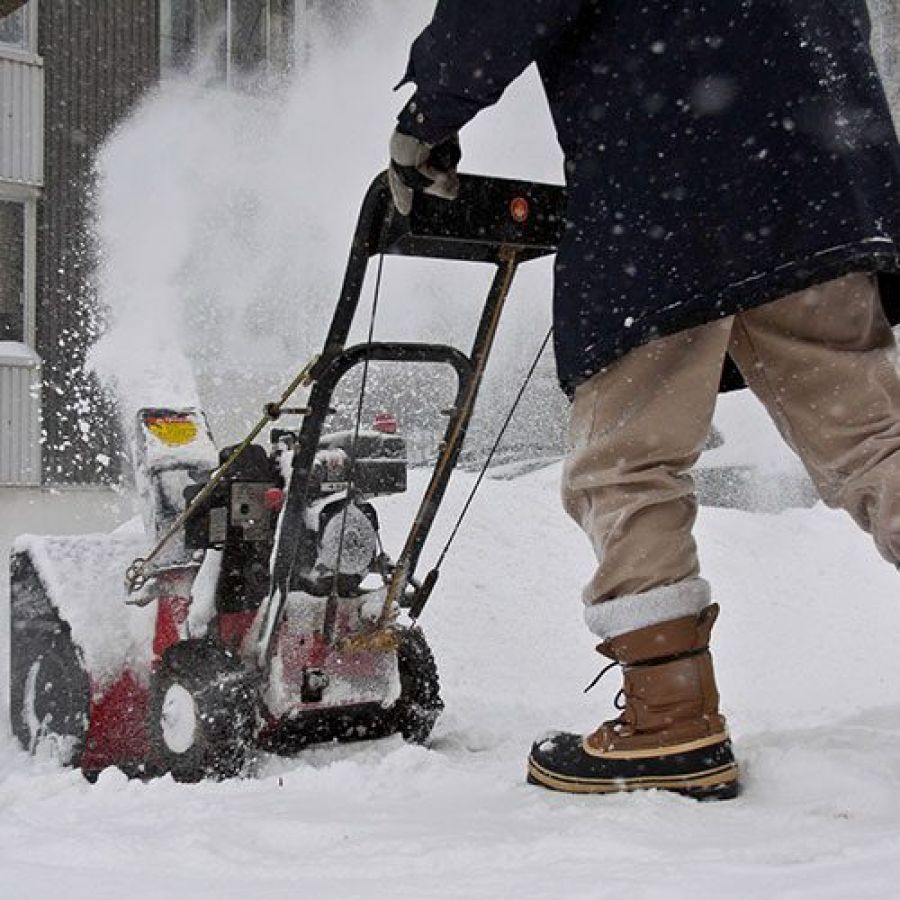 Snow removal with snow blower