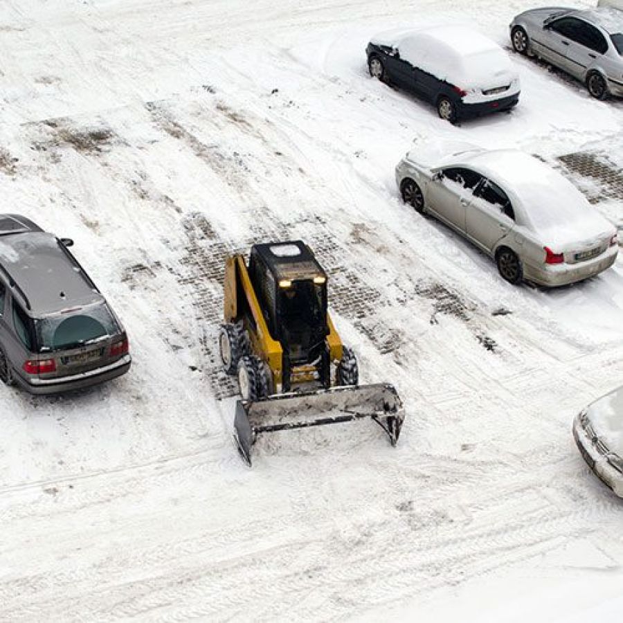 Snow removal from parking lot